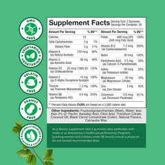 Natures Craft Teen Multivitamin Gummies closeup highlighting colorful texture for teen health.