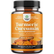 Natures Craft turmeric-curcumin bottle front view supports daily joint comfort.