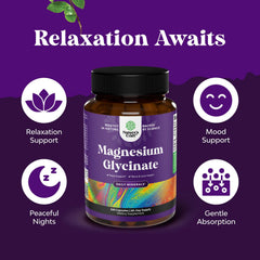 Nature's Craft vegan chelated magnesium glycinate bottle suitable for vegans
