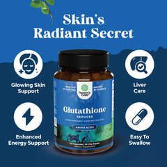 Natures Craft vegan glutathione supplement packaging on display for energy support.