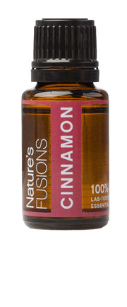 Nature's Fusions Cinnamon Bark bottle ready for aromatherapy sessions
