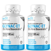 Nature's Fusions GlyNAC-ET bottle promotes antioxidant support for daily wellness.