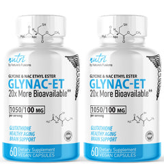 Nature's Fusions GlyNAC-ET bottle promotes antioxidant support for daily wellness.