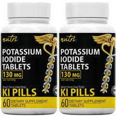 Nature's Fusions KI 130 mg tablets bottle for home emergency prep