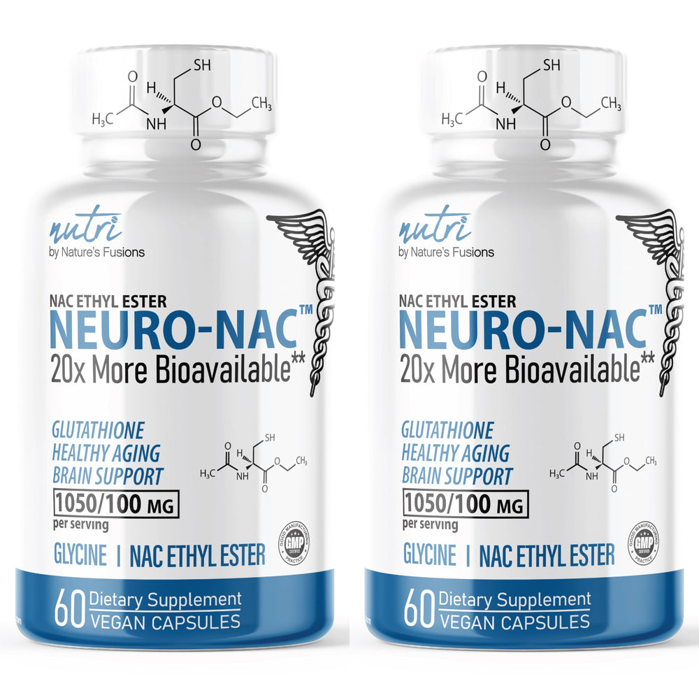 Nature's Fusions Neuro NAC bottle with capsules for daily antioxidant support.