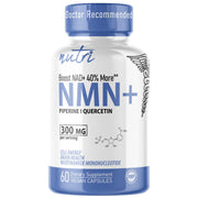 Nature's Fusions Nutri NMN botella de cápsulas para energía diaria.