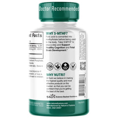 Nutri 5-MTHF 15 mg strength on label showcasing dosage.