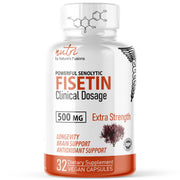Nature's Fusions Nutri Fisetin 500mg bottle for antioxidant support.