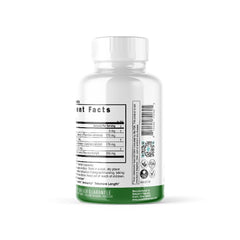 Organic mushroom complex label highlights Oyster, Shiitake, and King Trumpet mushrooms.