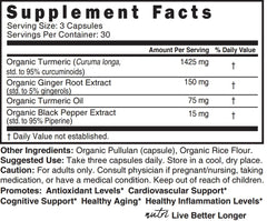 Nature's Fusions Nutri Turmeric with ginger and pepper blend for absorption