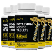 Nature's Fusions Potassium Iodide tablets bottle front for emergency kits