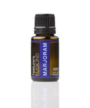 Nature's Fusions Sweet Marjoram bottle pour for massage and aromatherapy.