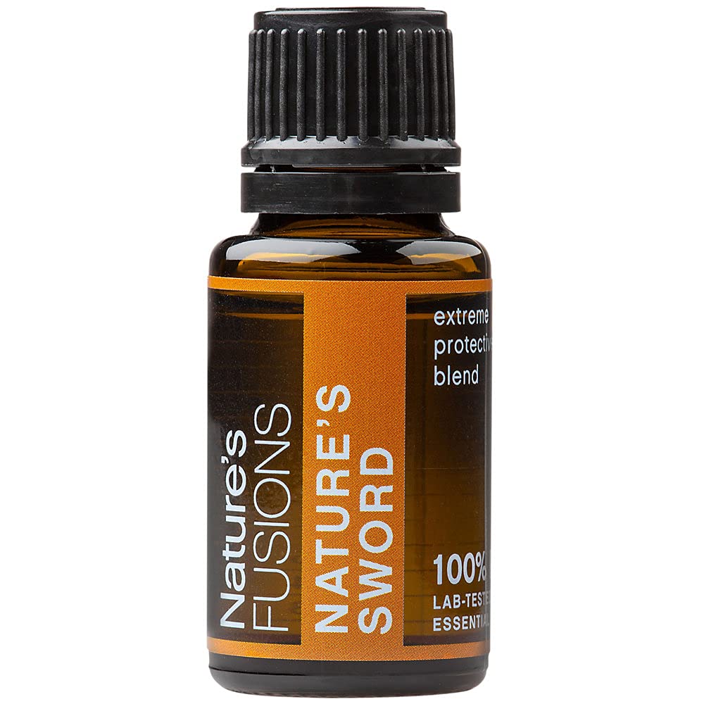 Nature's Fusions Ultra Immunity Blend bottle for aromatherapy and topical use, ideal for daily rituals.
