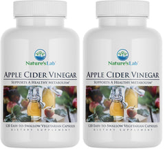 Nature's Lab Apple Cider Vinegar bottle with chromium supports daily routine