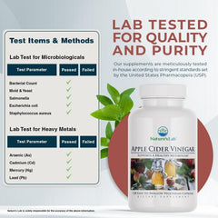 Nature's Lab ACV bottle chromium ingredients close-up