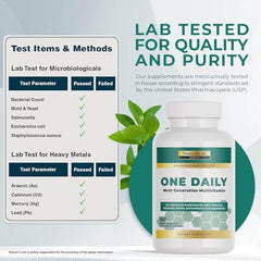 Nature's Lab Gold One Daily capsules top view display.