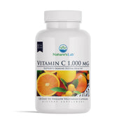Nature's Lab Vitamin C 1000mg bottle close-up for daily immune support.