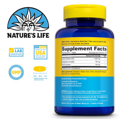 Close-up of Nature's Life label with hesperidin and rutin details