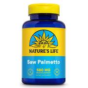 Nature's Life Saw Palmetto for Men 580mg bottle for daily support.