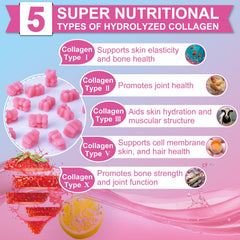 Label highlights collagen types I–X in Nature's live blend.