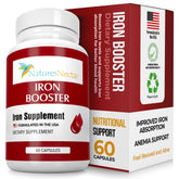 Nature's Nectar Blood Builder bottle front shows the iron supplement for daily support.