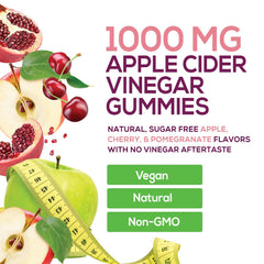 Front view of Nature's Nutrition gummies package highlighting vegan and non-GMO details.