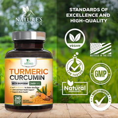 Nature's Nutrition BioPerine black pepper extract capsule for enhanced absorption