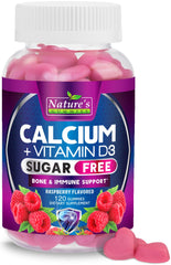 Nature's Nutrition Calcium Gummies bottle with vitamin D3 for bone support