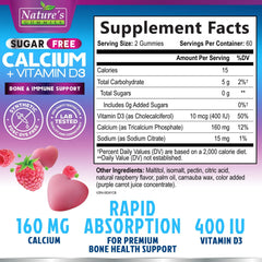 Closeup of Nature's Nutrition Calcium Gummies texture highlighting soft chew