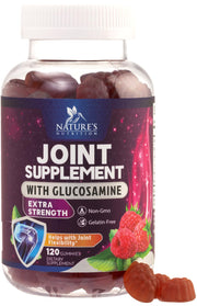 Nature's Nutrition Joint Support Gummies bottle shows an easy, tasty way to support mobility.
