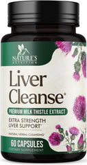 Nature's Nutrition Liver Cleanse bottle front for daily liver support and easy dosing.
