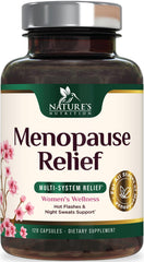 Nature's Nutrition menopause bottle front for daily comfort and easy routine.