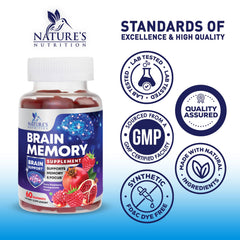 Nature's Nutrition Phosphatidylserine gummies for memory and brain health support.
