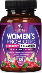Nature's Nutrition Probiotics for Women bottle with 60B CFU supports daily balance