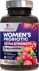 Nature's Nutrition Probiotics for Women 90B bottle for daily gut and feminine support