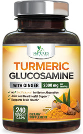 Nature's Nutrition T3 Turmeric Curcumin bottle shown, highlighting daily joint support potential.