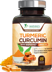Nature's Nutrition T3 Turmeric Curcumin bottle front view showing premium blend
