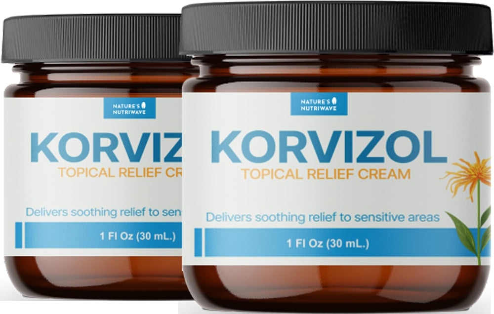 Nature's NutriWave Korvizol Comfort Cream tube for on-the-go relief and easy application