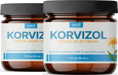 Nature's NutriWave Korvizol Comfort Cream tube for on-the-go relief and easy application