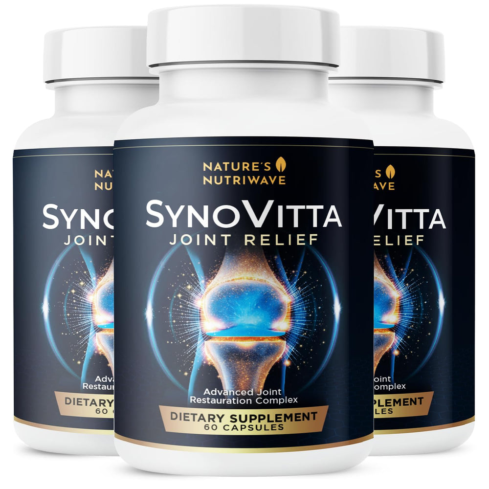 Nature’s NutriWave SynoVitta bottle front, designed for daily joint support.