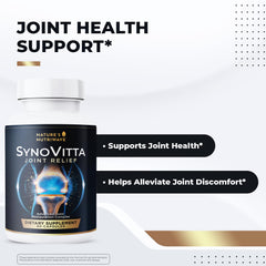 SynoVitta capsules close-up showing a convenient two-capsule daily serving.