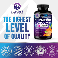 Vegan Nature's Peak capsules pictured in a clean, 360-count bottle.