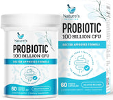 Nature's Physician Probiotics bottle showing 100 Billion CFU for daily gut support