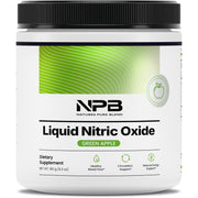 Nature's Pure Blend Liquid Nitric Oxide green apple bottle supports pre-workout blood flow