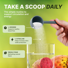 Nature's Pure Blend prickly pear flavor mix in water for a refreshing drink.