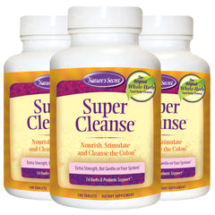 Nature's Secret Super Cleanse bottle front for daily digestive support