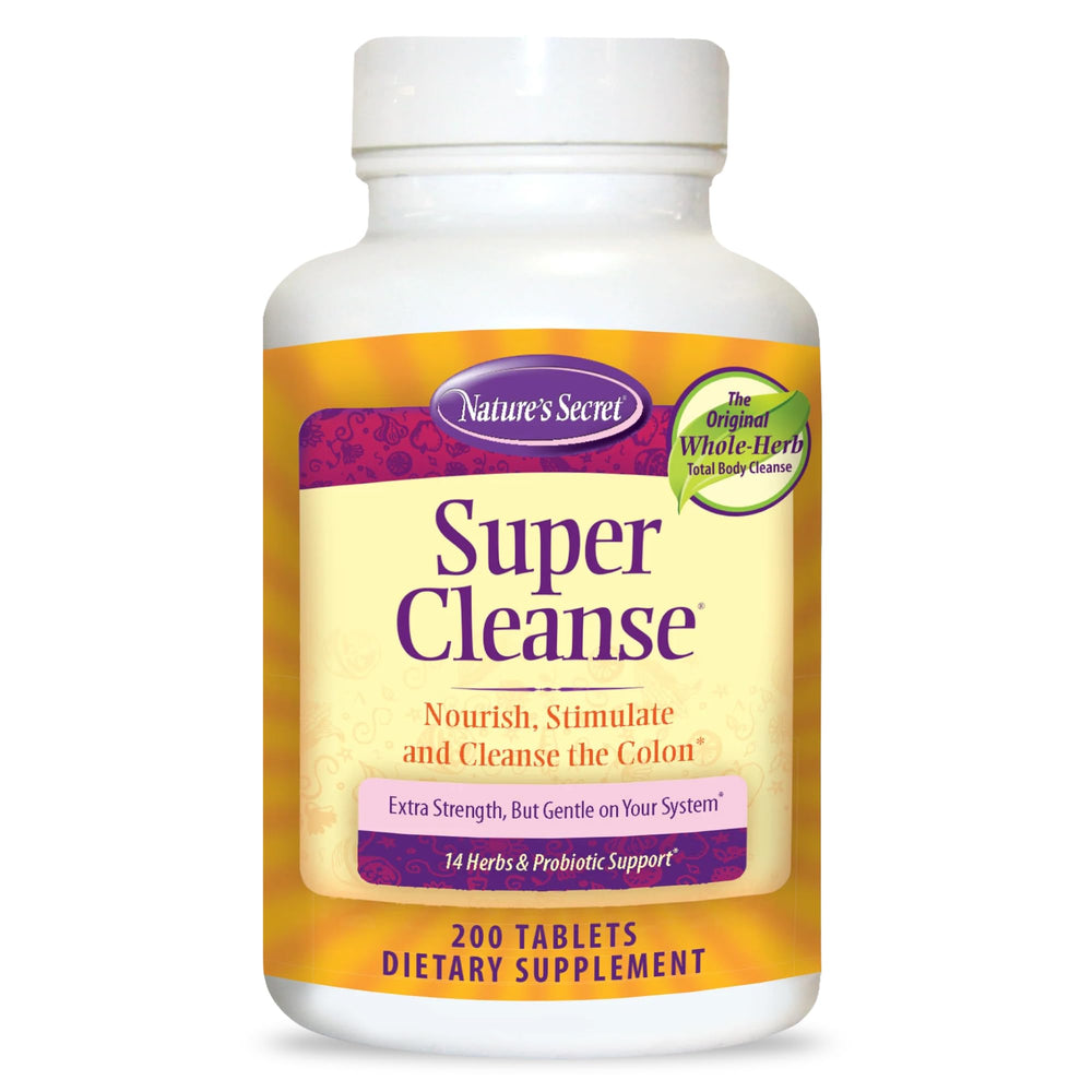 Nature's Secret Super Cleanse bottle for detox support.