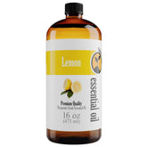 Natures-Star Lemon essential oil 16oz bottle for diffusion and freshening spaces.