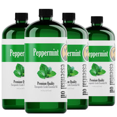 Natures-Star Peppermint Oil 4-pack with dispenser cap for easy, mess-free use.