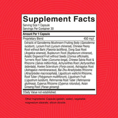Nature's Sunshine Blood Stimulator label front emphasizes 18 Chinese herbs for wellness support